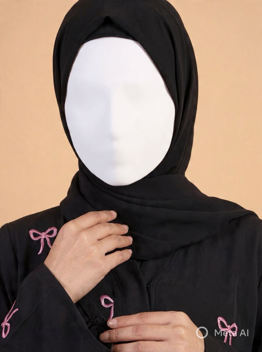 Trendy Bow Embroidery Abaya🌸